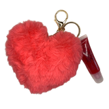 Heart lipgloss keychain